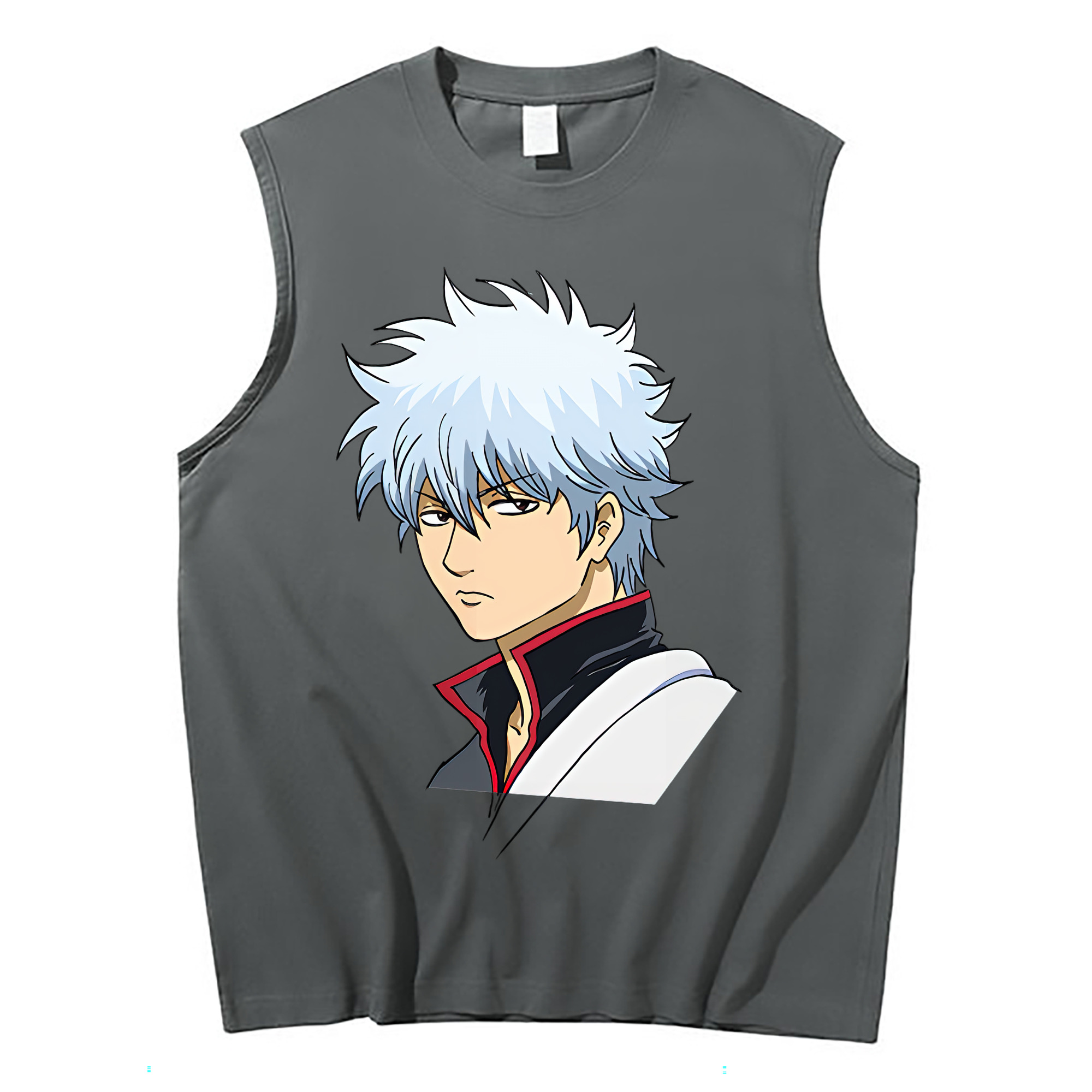 （画像用） ぎんたま 坂田銀時（さかたぎんとき） 神楽 志村新八（しむら しんぱち） GINTAMA Sakata Gintoki Kagura Shimura Shinpachi コットン100％タンクトップ（フロントプリント）